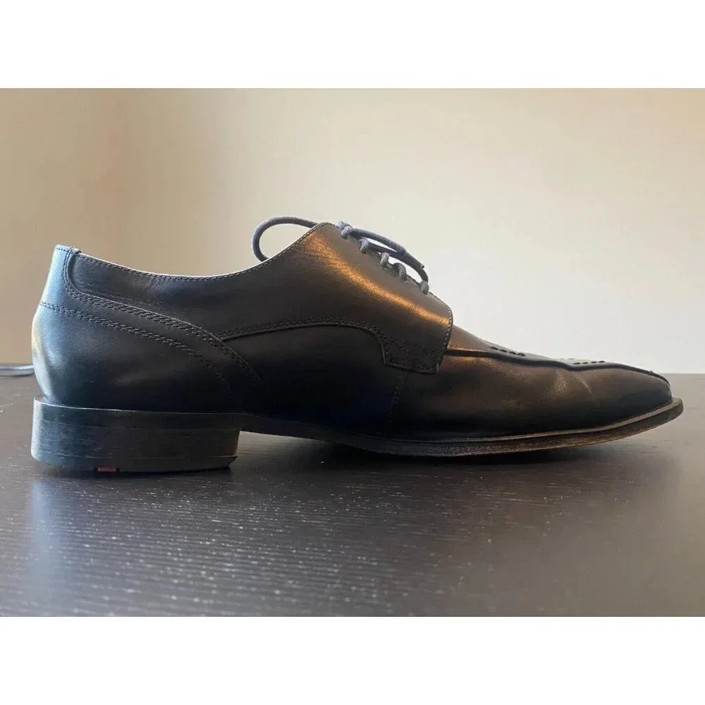 Medan By LLOYD Germany Men's Oxford Leather Black Dress Shoes Size 11.5 Designer